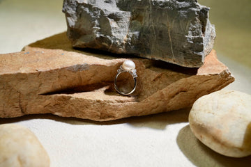 Luna Solitaire Pearl Ring